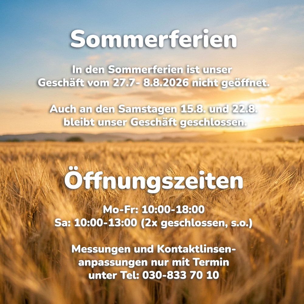 Sommerferien Öffnungszeiten